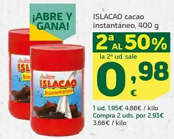 HiperDino Cacao instantáneo oferta
