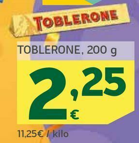 HiperDino Toblerone oferta