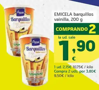 HiperDino Barquillos vainilla oferta