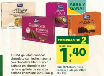 HiperDino Galletas bañadas oferta