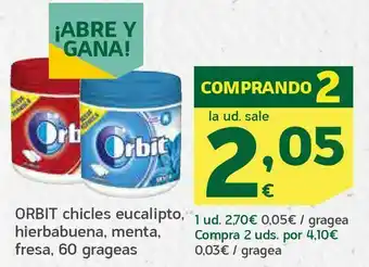 HiperDino Chicles eucalipto, hierbabuena, menta, fresa oferta