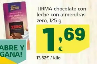 HiperDino Chocolate con leche con almendras oferta
