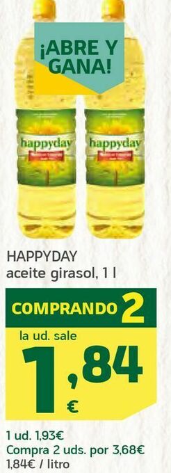 HiperDino Aceite de girasol oferta