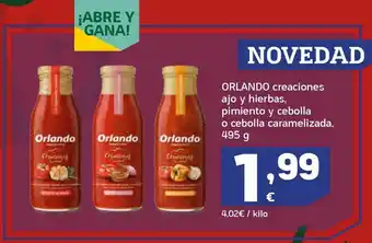 HiperDino Creaciones ajo y hierbas, pimiento y cebolla o cebolla caramelizada oferta