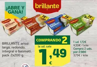 HiperDino Arroz largo, redondo, integral o basmati oferta