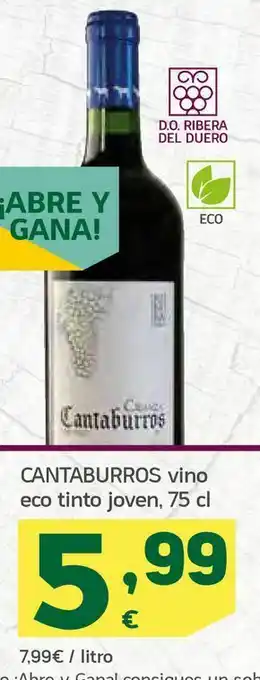 HiperDino Vino eco tinto joven oferta