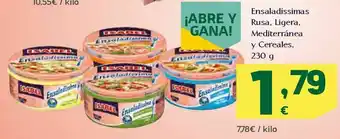 HiperDino Ensaladilla rusa, ligera, mediterránea y cereales oferta