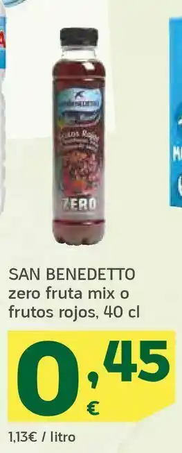 HiperDino Zero fruta mix o frutos rojos oferta