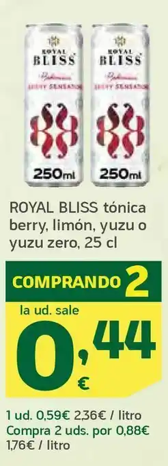 HiperDino Tónica berry, limón, yuzu o yuzu zero oferta