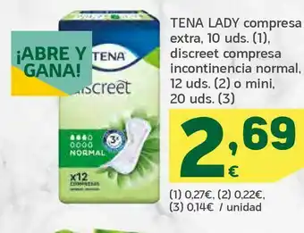 HiperDino Compresas extra oferta