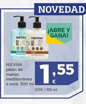 HiperDino Jabón de manos mediterráneo o coco oferta