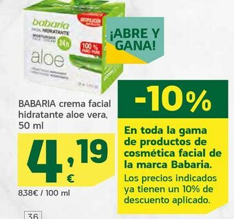 HiperDino Crema facial babaria oferta