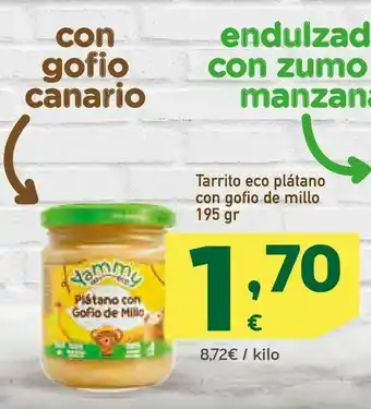 HiperDino Tarrito eco plátano con gofio de millo oferta