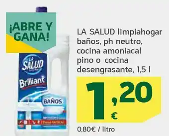 HiperDino Limpiahogar baños, ph neutro, cocina oferta