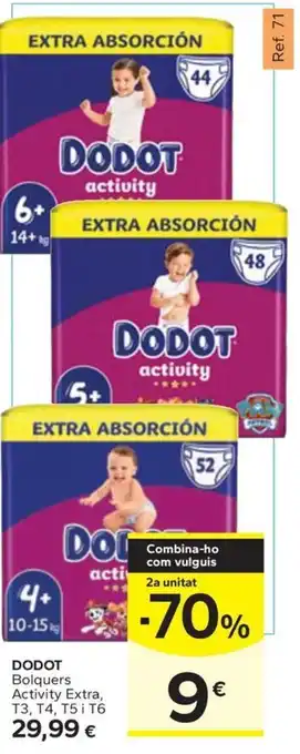 Caprabo DODOT Bolquers Activity Extra, oferta
