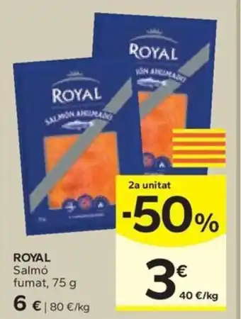 Caprabo ROYAL Salmó fumat, 75 g oferta