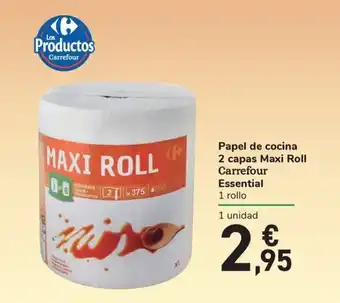 Carrefour Express Papel de cocina 2 capas Maxi Roll Carrefour Essential 1 rollo oferta