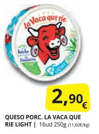Supermercados MAS QUESO PORC. LA VACA QUE RIE LIGHT oferta