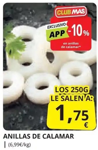 Supermercados MAS ANILLAS DE CALAMAR oferta