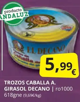Supermercados MAS TROZOS CABALLA A. GIRASOL DECANO oferta