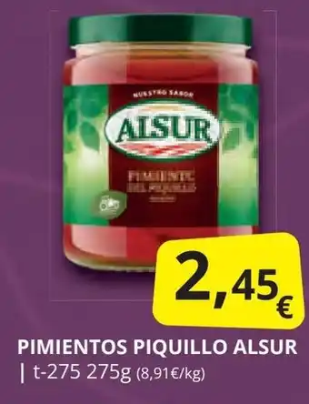 Supermercados MAS PIMIENTOS PIQUILLO ALSUR oferta