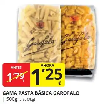 Supermercados MAS GAMA PASTA BÁSICA GAROFALO | 500g oferta