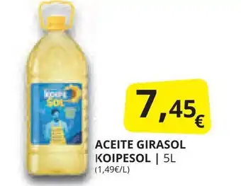Supermercados MAS ACEITE GIRASOL KOIPESOL | 5L oferta