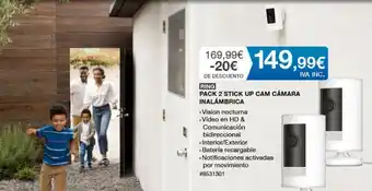 Costco Ring Pack 3 Stick Up Cam Cámara Inalácambrica oferta