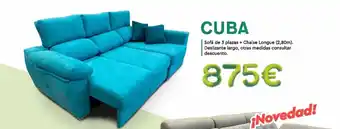 Cuba Sofá de 3 plazas + Chinese Longue