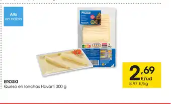 Eroski Eroski Queso en lonchas 300g oferta