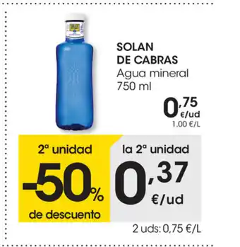 Eroski Solan De Cabras Agua mineral 750ml oferta