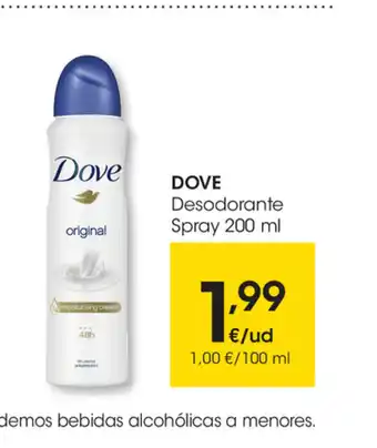 Eroski Dove Desodorante Spray 200ml oferta