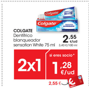 Eroski Colgate Dentifrico blanqueador sensation White 75 ml oferta
