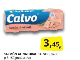 Supermercados MAS SALMÓN AL NATURAL CALVO oferta