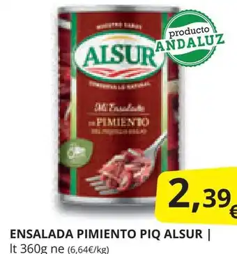 Supermercados MAS ENSALADA PIMIENTO PIQ ALSUR oferta