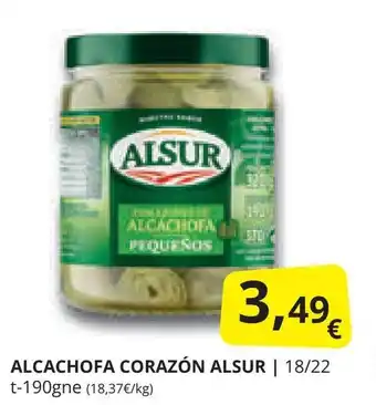 Supermercados MAS ALCACHOFA CORAZÓN ALSUR oferta