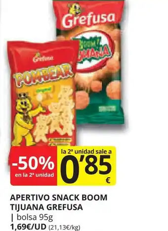 Supermercados MAS APERTIVO SNACK BOOM TIJUANA GREFUSA oferta