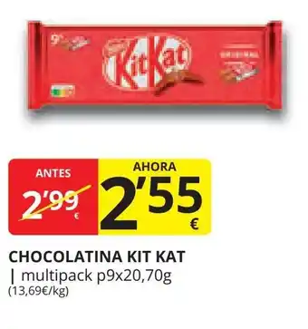 Supermercados MAS CHOCOLATINA KIT KAT | oferta