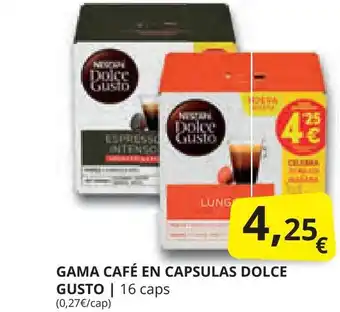 Supermercados MAS GAMA CAFÉ EN CAPSULAS DOLCE GUSTO oferta