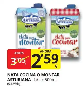 Supermercados MAS NATA COCINA O MONTAR ASTURIANA| brick 500ml oferta