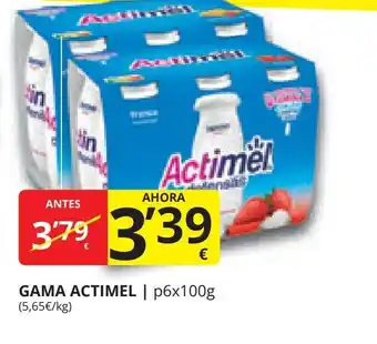 Supermercados MAS GAMA ACTIMEL | p6x100g oferta