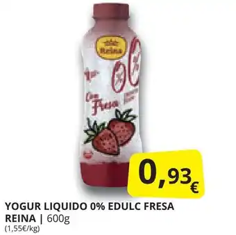 Supermercados MAS YOGUR LIQUIDO 0% EDULC FRESA REINA | 600g oferta