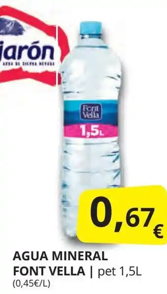Supermercados MAS AGUA MINERAL FONT VELLA oferta