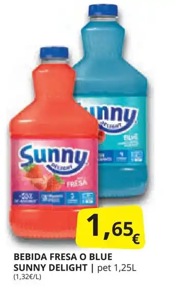 Supermercados MAS BEBIDA FRESA O BLUE SUNNY DELIGHT oferta