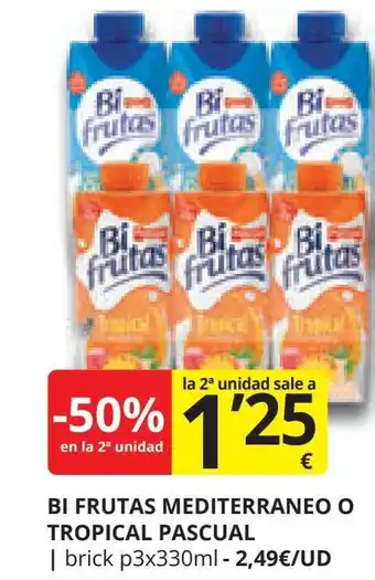 Supermercados MAS BI FRUTAS MEDITERRANEO O TROPICAL PASCUAL oferta