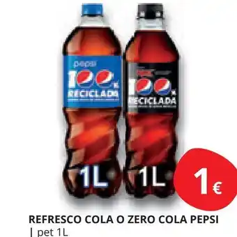 Supermercados MAS REFRESCO COLA O ZERO COLA PEPSI | pet 1L oferta