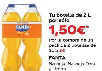Supermercados MAS FANTA Naranja, Naranja Zero y Limón oferta