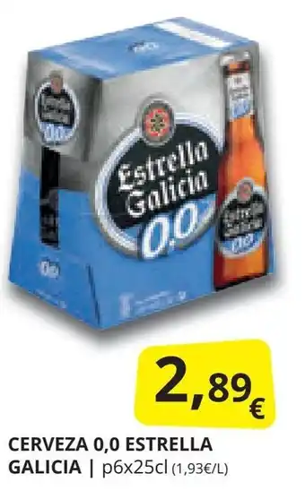 Supermercados MAS CERVEZA 0,0 ESTRELLA GALICIA) oferta