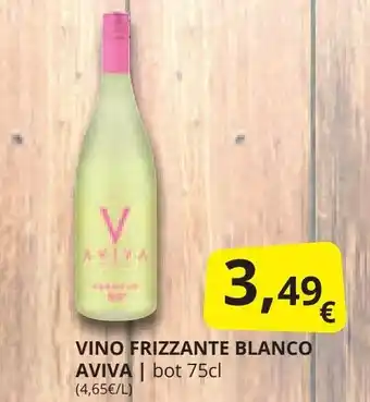 Supermercados MAS VINO FRIZZANTE BLANCO AVIVA | bot 75cl (4,65€/L) oferta