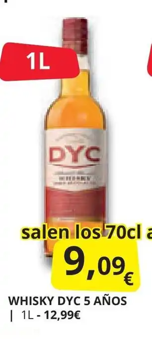 Supermercados MAS WHISKY DYC 5 AÑOS oferta